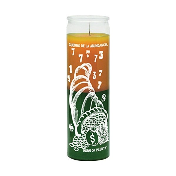 INDIO Horn of Plenty Gold/Green Candle - Silkscreen 2 Color 7 Day