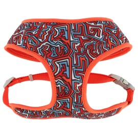 Coastal Pet Sublime Reversible Dog Harness - Adjustable Fit with Easy Overhead Application - Exceptional Durability - Red Blue Graffitti with Red Stars, X-Small - 5/8" x 16" - 19"