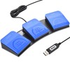 iKKEGOL 2023 Upgraded USB Foot Pedal Switch PC Triple Footswitch