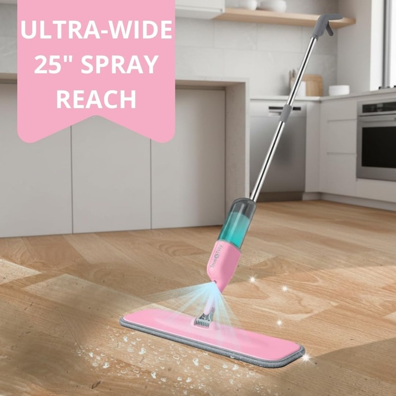 Heavy Duty Spray Mop for Floor Cleaning, Refillable Water Bottle,