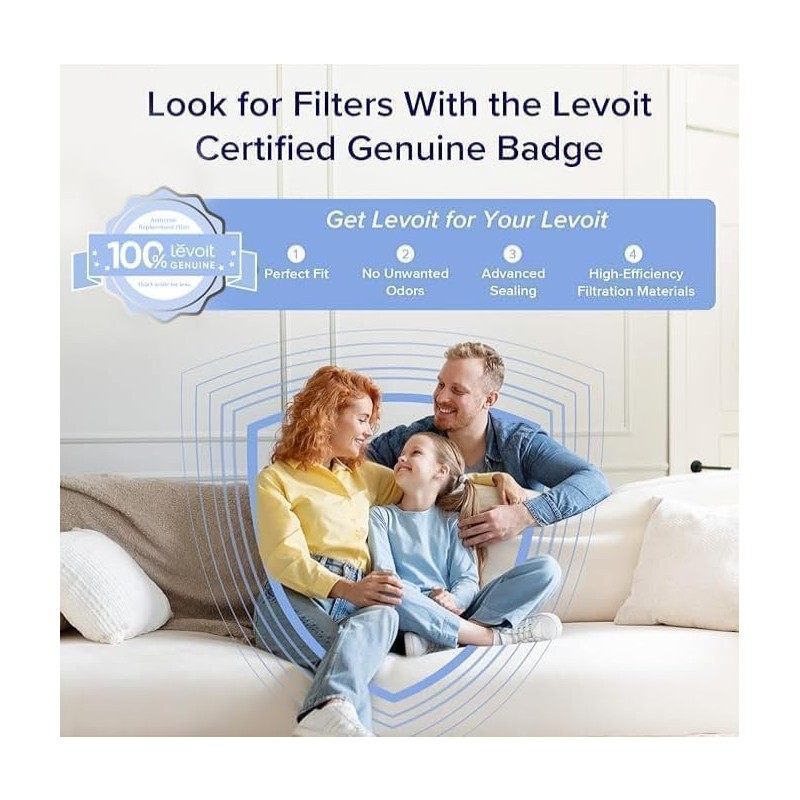 LEVOIT Vista 200 Air Purifier Replacement Filter, Genuine Air Filters,