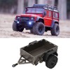 RC Car Hitch Trailer Aluminum Alloy Antislip Rubber Tire Rustproof