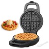 SugarWhisk 6-Inch Belgian Waffle Maker, 180° Flip Waffle Iron with