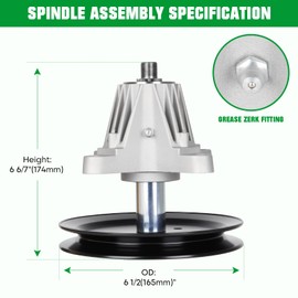 46'' Deck Spindle Assembly Rebuild Kit Fit for Cub Cadet, Fit for Troy Bilt Horse LTX1045 LTX1046, 2 Spindles 618-04636 618-04865, 2 Idler Pulleys 753-08171, 756-04129, 103 inch Belt 954-04219