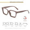 YUELUQU Rectangular Large Frame Glasses Women's Fake Glasses Glasses Frames