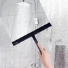 Silicone Rubber Blade & Hook Shower Window Squeegee 11" in