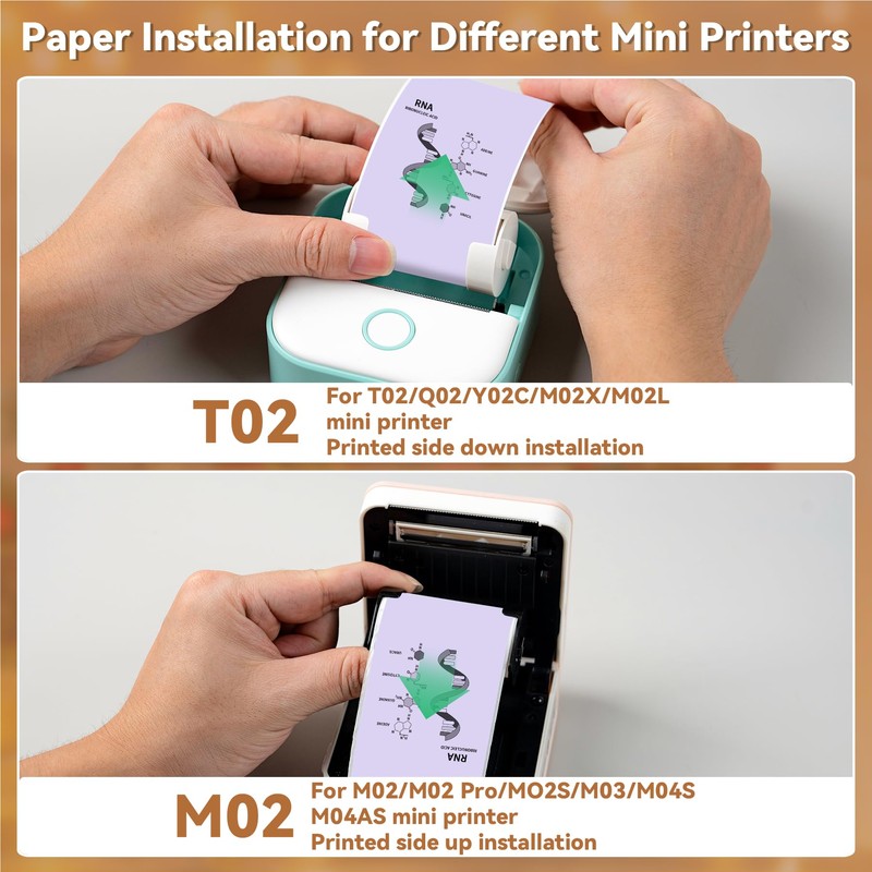 Phomemo Printer Paper for Sticker Printer, Thermal Paper for Inkless