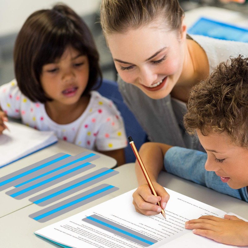 18 Pack Reading Guide Strips Colored Overlay Highlight Bookmarks Reading