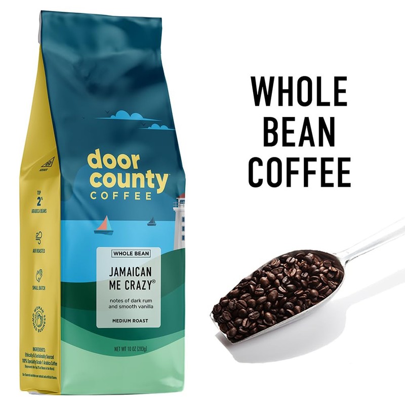 Door County Coffee Jamaican Me Crazy® Flavored Whole Bean -