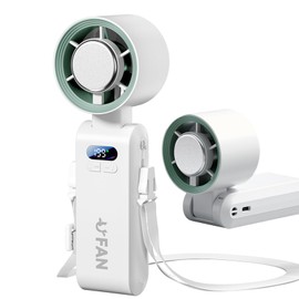 Numgug Handheld Fan, Portable Handheld Fan with Ice Function, mini personal fan, Turbo Powerful Rechargeable Fans,1-199 Speed, Foldable, for Women Men Outdoor Indoor travel essentials(White)