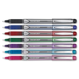 PILOT Precise Grip Liquid Ink Rolling Ball Stick Pens, Extra Fine Point, Assorted Color Inks, 7-Pack Pouch (28864)