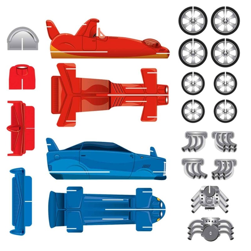 Peaceable Kingdom 04637 – Car Racing Set