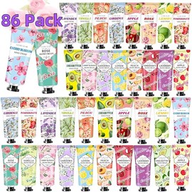 86 Pack Hand Cream Bulk Gifts,Easter Basket Stuffers for Teens,Mothers Day Gifts for Mom,Teacher Appreciation Gifts,Natural Travel Size Hand Lotion for Dry Cracked Hands,Nurses Week Gifts for Women