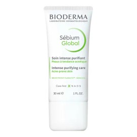 Bioderma Sébium Global Crema Facial, Elimina y Previene Imperfecciones, Piel con Acné, 30 ml