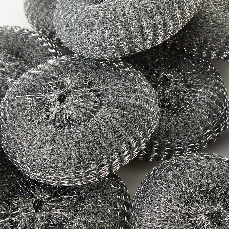 Abbey 828/40 Galvanised Steel Scourer, Medium, Silver (Pack of 10)