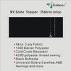 Dulepax-RV Slide Out Awning Fabric Replacement-(46" x 110", Black- Fabric