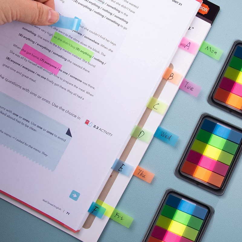 Golcellia 300 Pcs, Transparent Sticky Notes, Page Markers, Sticky Tabs,