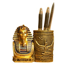 Daisylily Daisylily Ancient Egyptian Pencil Holder, Egyptian King Pharaoh Pen Cup, Pen Holder for Desk Office Pen Organizer, Pencil Cup Storage Containers - Small