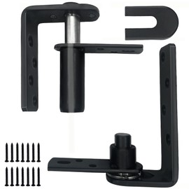 Upgraded Saloon Door Hardware, Self-Return Double Swing Hinge, Gravity Hinge - Heavy Duty Black 304 Stainless Steel, 110Lbs