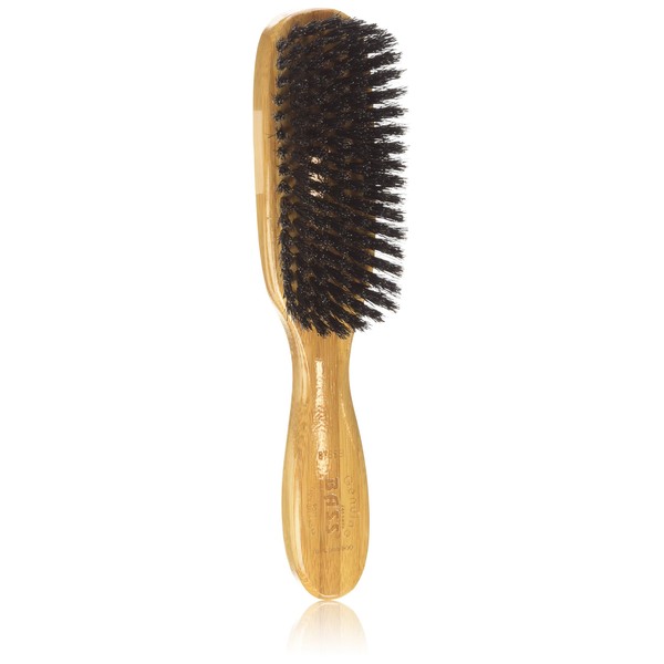 Brush - Deluxe Oval 100% Wild Boar Bristles Extra Firm Wood Handle Bass Brushes