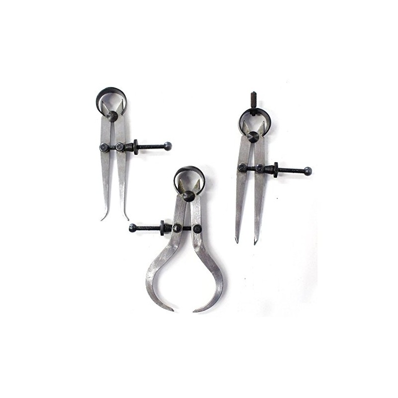 QUIX 3 Piece Caliper Set | Inside, Outside, Divider |