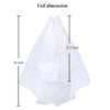 DEEDOCHY Wedding Veil,Bridal Veil,Veils for Women Wedding,2 Tiers White Bridal