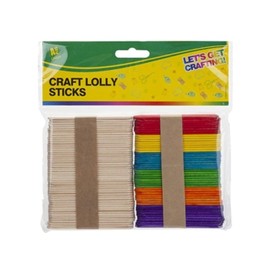 Natural Wooden Lolly Sticks - 8cm (Pack of 100) - Versatile & Eco-Friendly Crafting Essential - Perfect for DIY Crafts, Popsicles & More