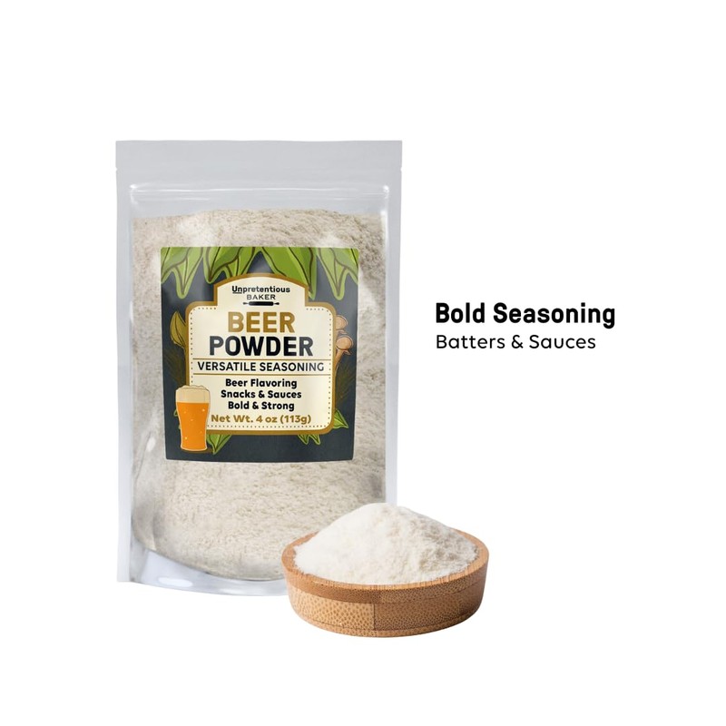 Unpretentious Beer Powder, 4 oz, Versatile Seasoning, Dry Rubs &