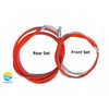AARNAV Red Brake Cable Set FRONT REAR BMX MTB BIKE