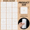 BENECREAT 16Pcs Plastic Sashiko Stencil, 5x5inch Flower Patterns Embroidery Tool