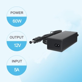 12V 5A Power Cord for Sceptre Monitor,Fit for Sceptre E C Series 32" 30" 27" 24" 22" 20" 19" 15" 13.5" C248W E248W E205W E225W E275W C305W C325W,Replacement AC Adapter for Sceptre LCD LED Monitor