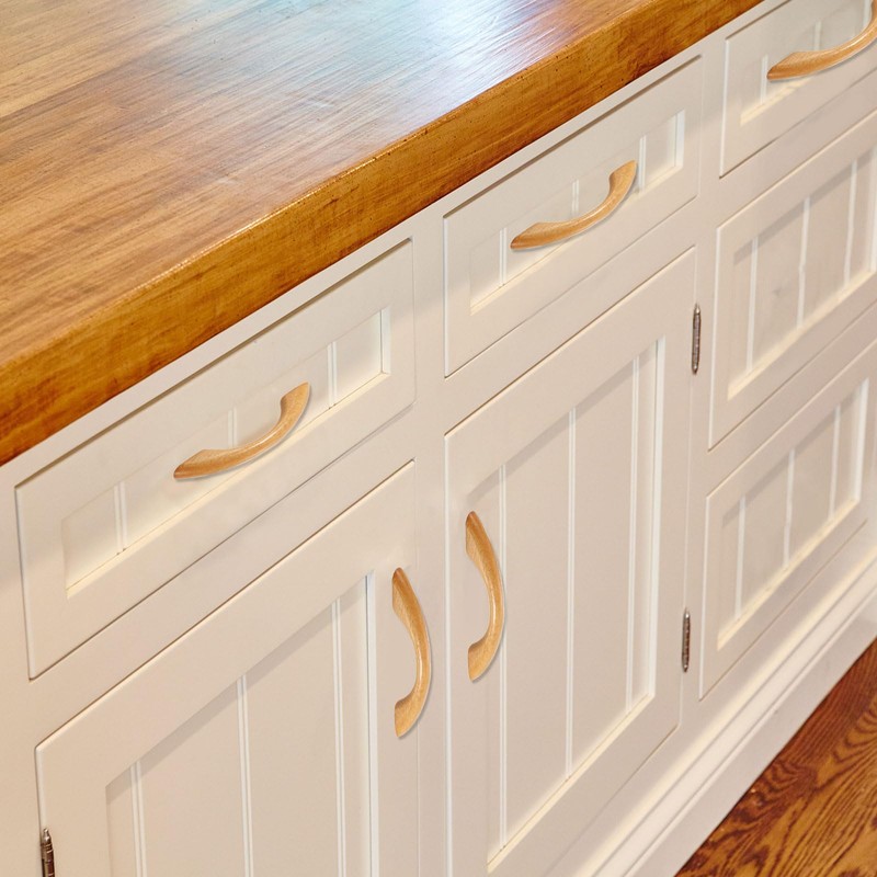 sourcing map 5Pcs Wood Drawer Pulls Handles, 96 mm/3.8" Hole