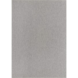 Unique Loom Solid Collection Casual Transitional Indoor and Outdoor Flatweave Area Rug, 10 ft x 14 ft, Light Gray/Gray
