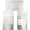 3 Pack Metal Journaling Stainless Steel Templates for Bullet Journal,