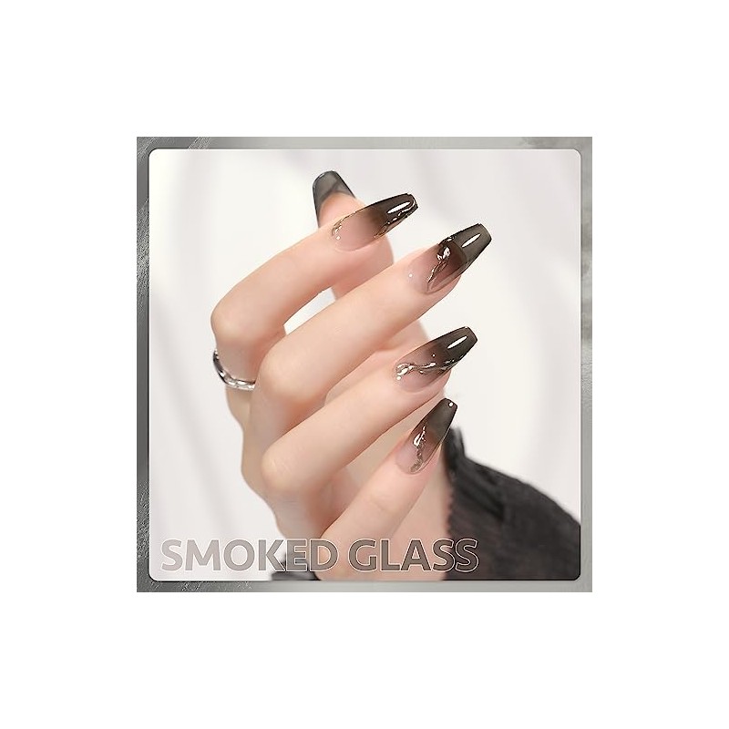 GAOY- Esmalte de uñas en gel Jelly Nude Black, 16