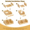 MTGSTOCL Upgraded 3 Tier Bamboo Pantry Storage Bins - Stackable