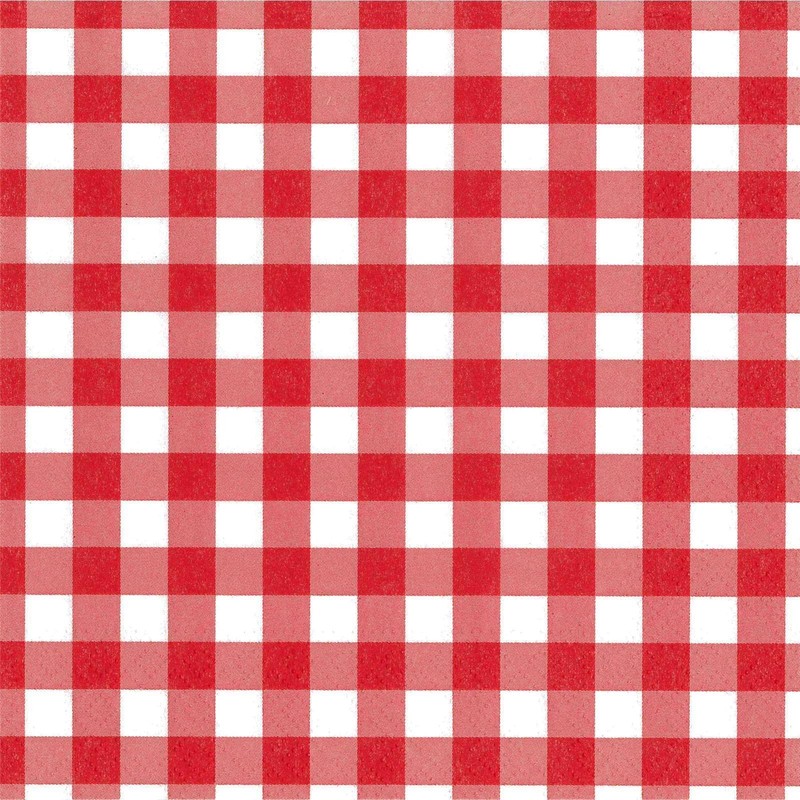 PAPSTAR Napkins Vichy Chequered, 330 x 330 mm, Printed, 14