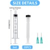 20 Pack 3ml Plastic Syringe with 0.6 x 25mm Syringes