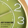 HZDHCLH 25 cm Modern Quartz Silent Wall Clock Arabic Numeral