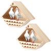 DoubleFill 2 Pcs Cedar Dove Nesting Box Bird House Outdoor