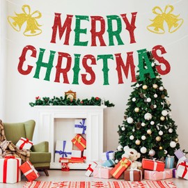 Merry Christmas Banner, Feliz Navidad, Merry X-Mas, Be Merry, Happy Holiday Party Decorations