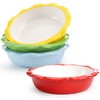 Lawei 4 Pack Ceramic Pie Pans, 6.5 inch Mini Pie
