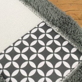 Macosa UMEN188 Set of 2 Microfibre Mop Covers Grey White 42 cm Floor Mop Mop Microfibre Replacement Cover Mop Attachment Cleaning Cover