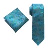 Men's Paisley Floral Pattern Ties Set with Pocket Suqare Luxury