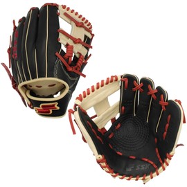 SSK Z5 Craftsman Infield Baseball Glove – 11.25” - 11.5” - 11.75” - 12” – Right & Left Hand Throw (Black/Camel/Maroon, 11.5" - Right Hand Throw)