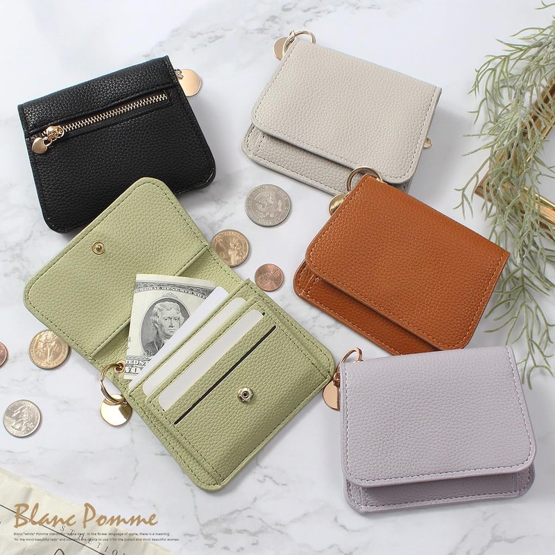 Blancom bp-2020 Women's Mini Wallet, Coin Purse, Bifold Pass Case,