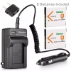 For Sony Travel Charger & 2 battery for DSC-W690 W710