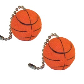 Sports Ball Ceiling Fan Pull Chains (Basketball Pair)
