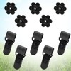 lasuroa 10pcs Garden Flag Clips & Stoppers, Plastic Windproof Stand
