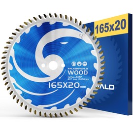 FALKENWALD® Circular Saw Blade, 165 x 20 mm, 60 Carbide Teeth, Ideal for Wood, Compatible with Makita 165 DHS680RTJ, Makita SP 6000K1, Bosch GKT 55 GCE Saw Blades